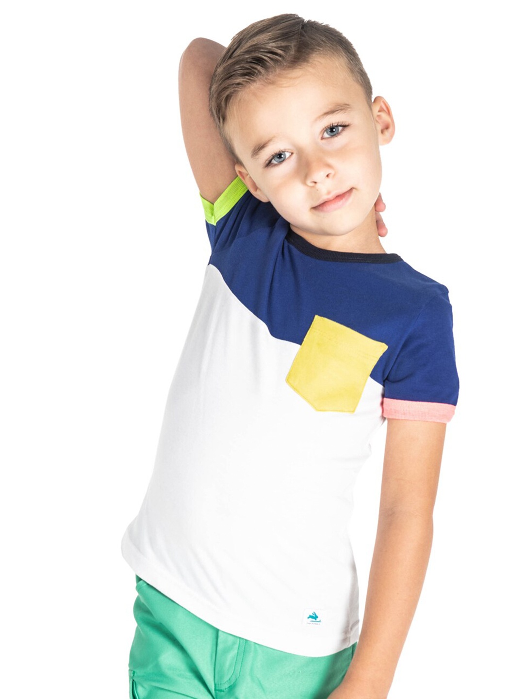 

Cherry Crumble Boys Multicoloured Extended Sleeves T-shirt, Multi