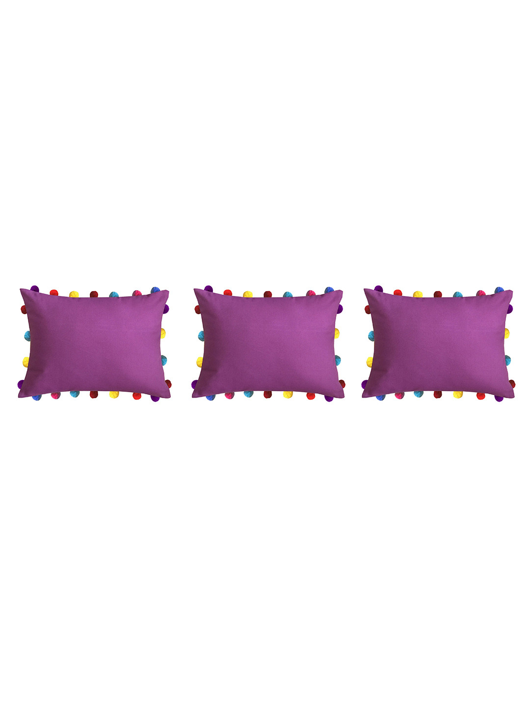 

Lushomes Pink Set of 3 Rectangle Cushion Covers
