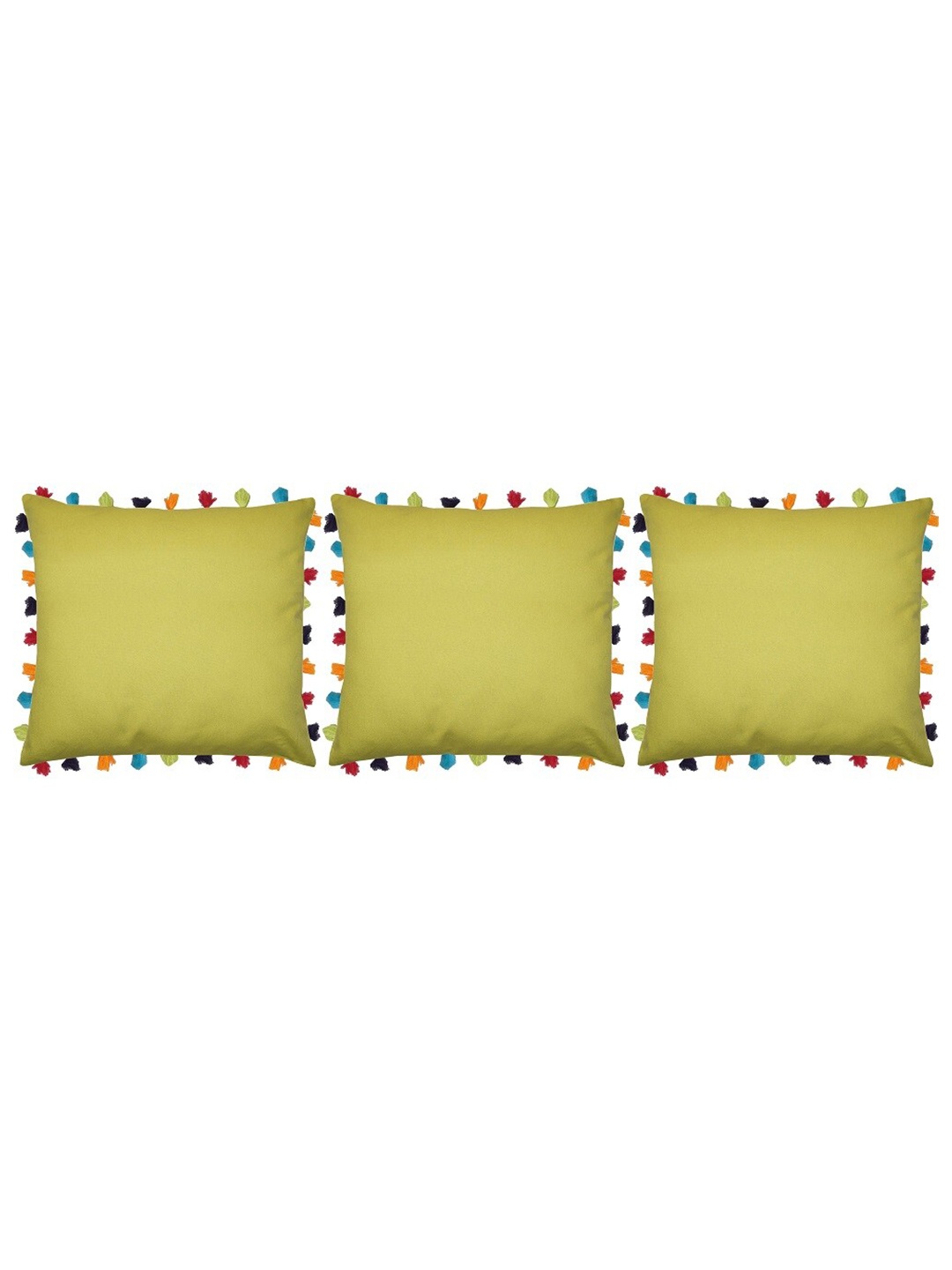 

Lushomes Set of 3 Green Square Cushion Covers