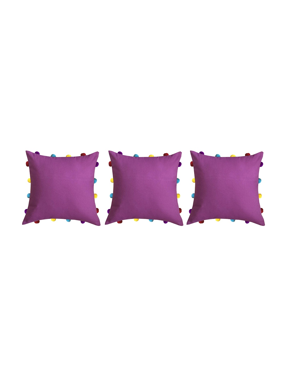 

Lushomes Set of 3 Pink Square Cushion Covers