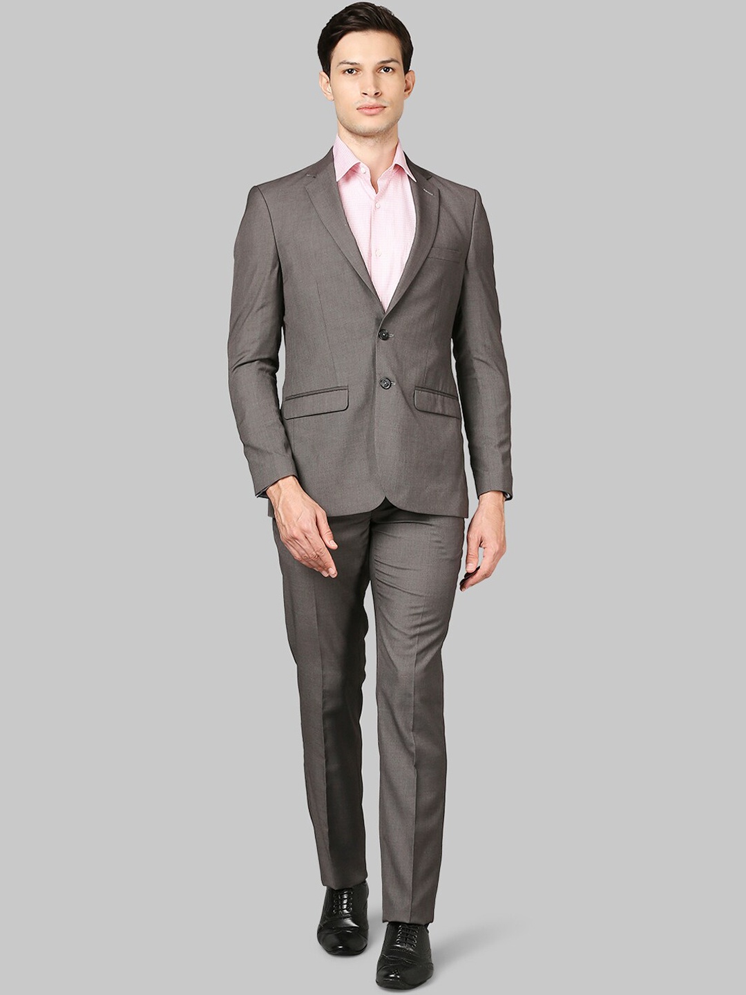 

Raymond Men Grey Solid Single Breasted 2-Piece Formal Suit