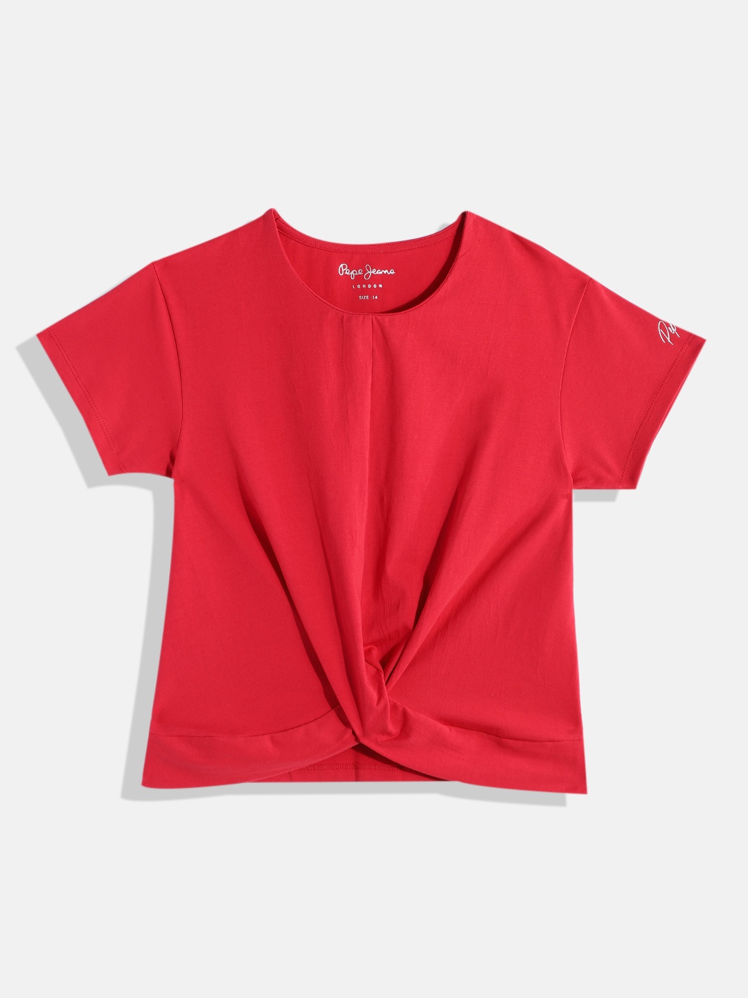

Pepe Jeans Girls Solid Regular Top, Red