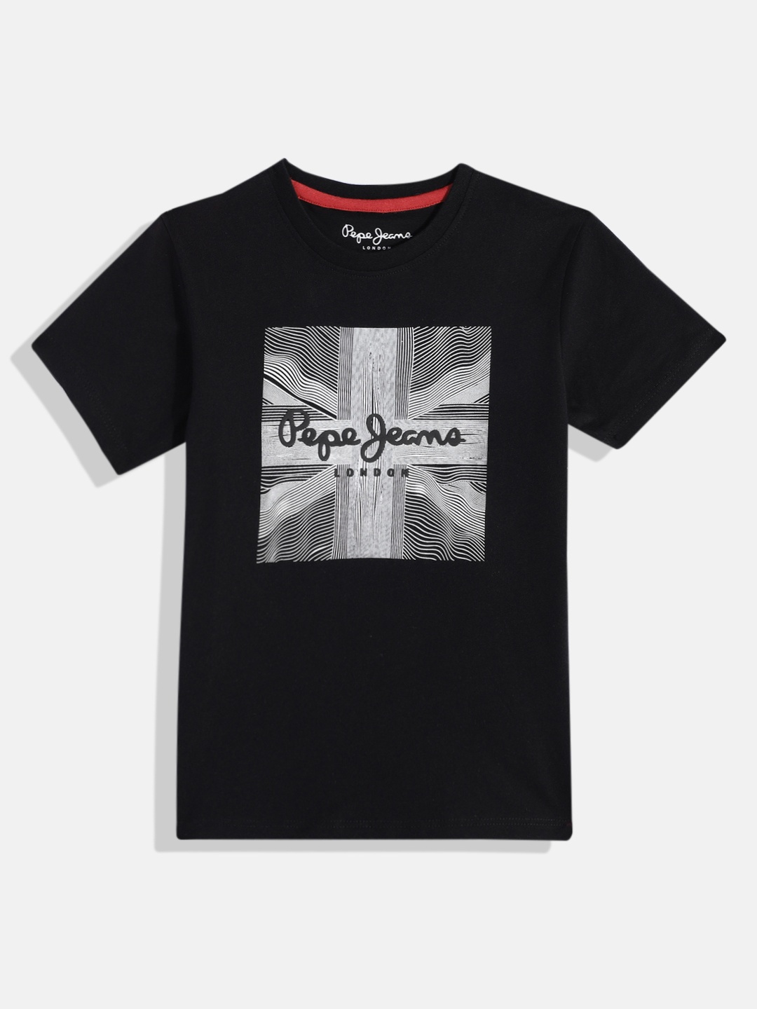 

Pepe Jeans Boys Printed Pure Cotton T-shirt, Black