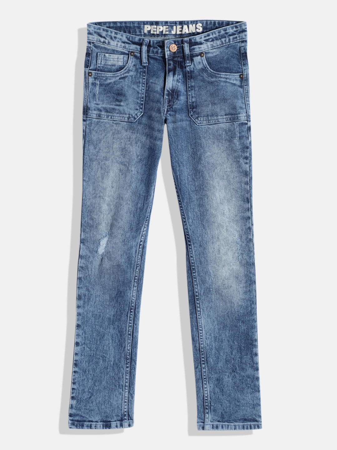 

Pepe Jeans Boys Slash Knee Stretchable Jeans, Blue