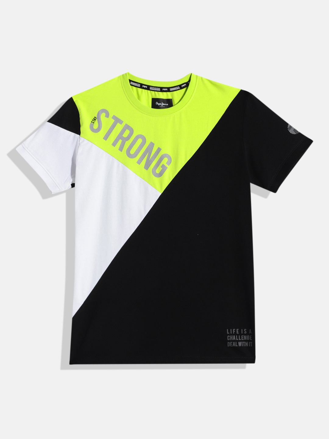 

Pepe Jeans Boys Printed & Colourblocked T-shirt, Green