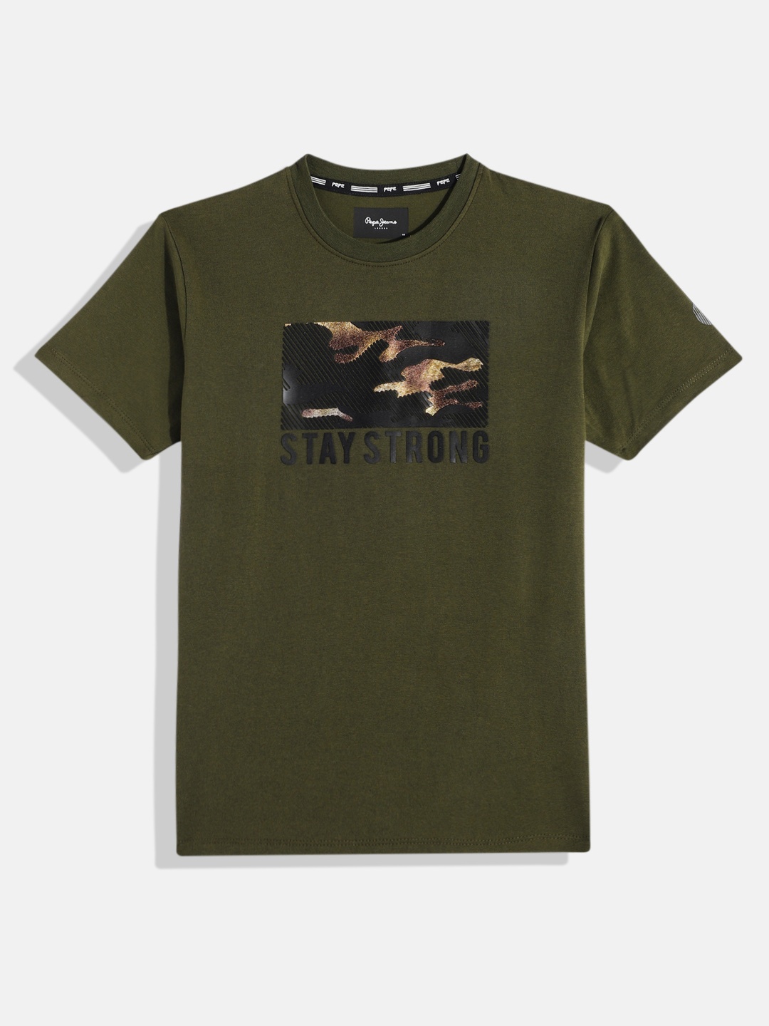 

Pepe Jeans Boys Printed T-shirt, Olive