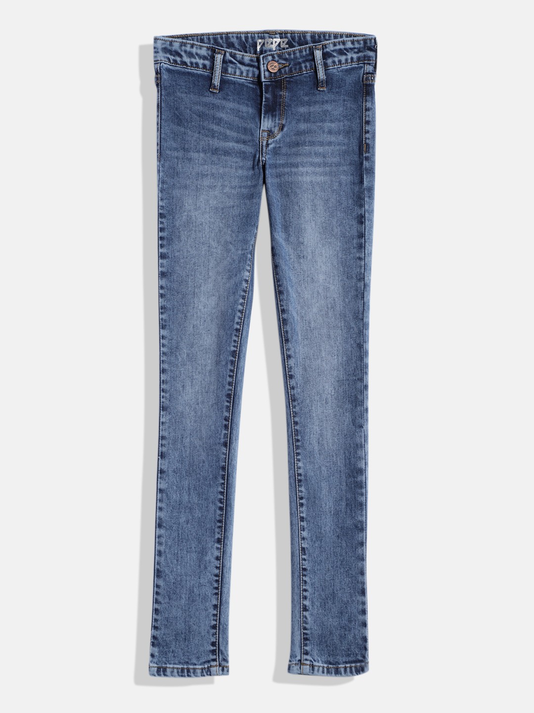 

Pepe Jeans Girls Skinny Fit Light Fade Clean Look Stretchable Jeans, Blue