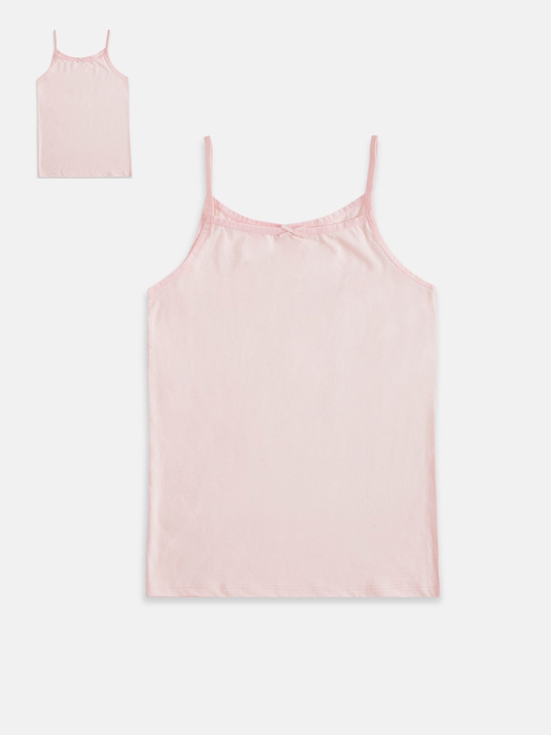 

Pantaloons Junior Girls Peach Solid Cotton Camisoles