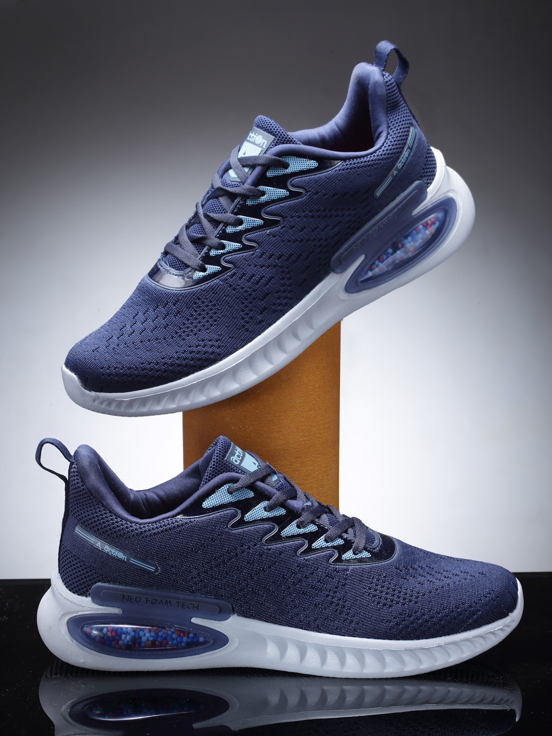 

Action Men Navy Blue Mesh Running Non-Marking Shoes