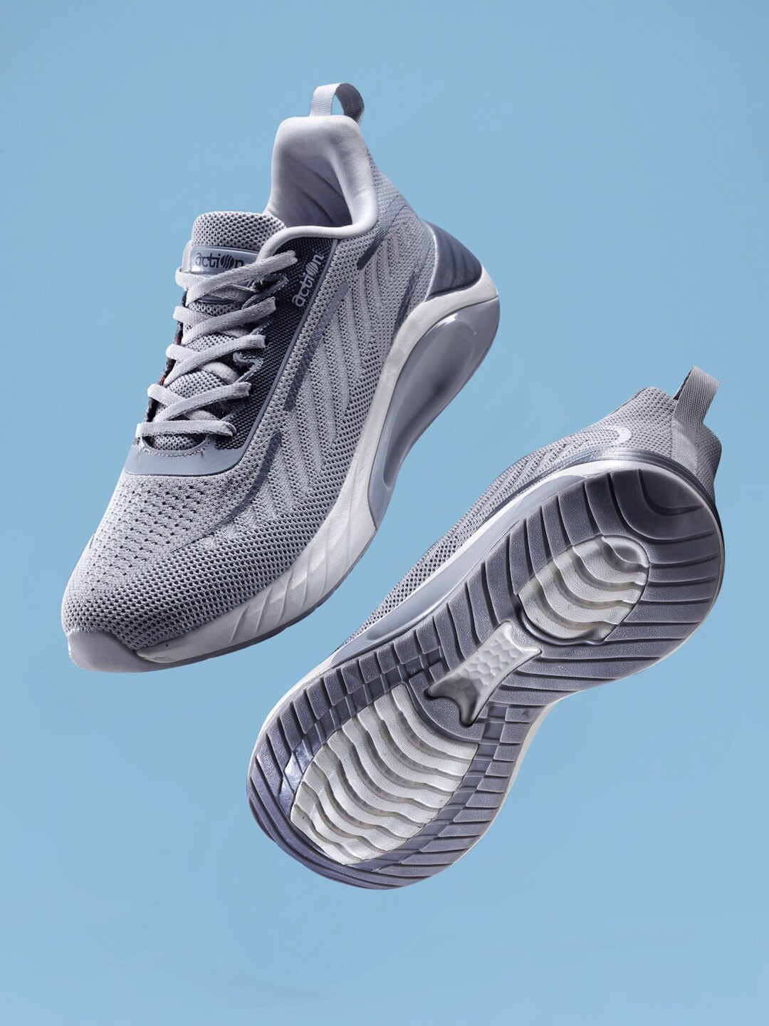 

Action Men Grey Mesh Running Non-Marking Shoes