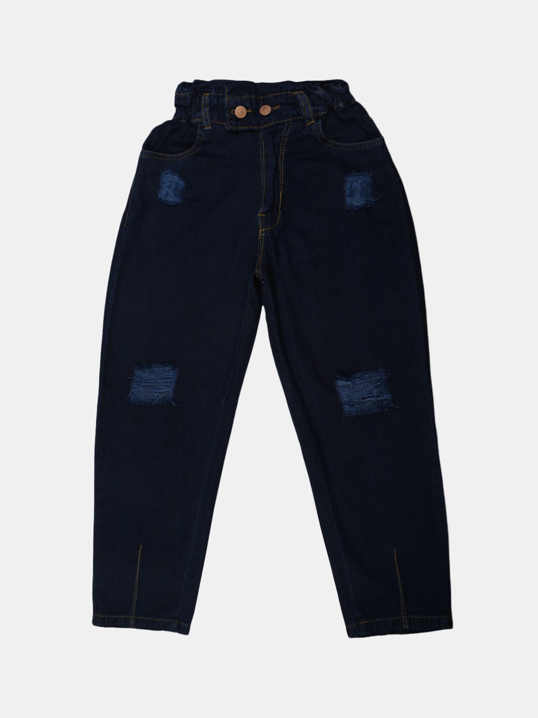 

V-Mart Girls Blue Mildly Distressed Jeans