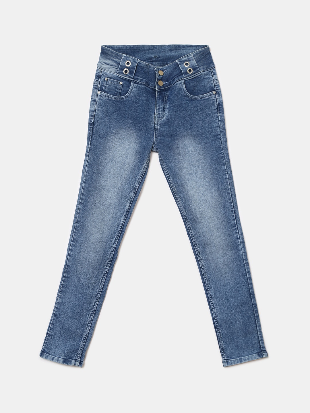 

V-Mart Girls Blue Heavy Fade Jeans