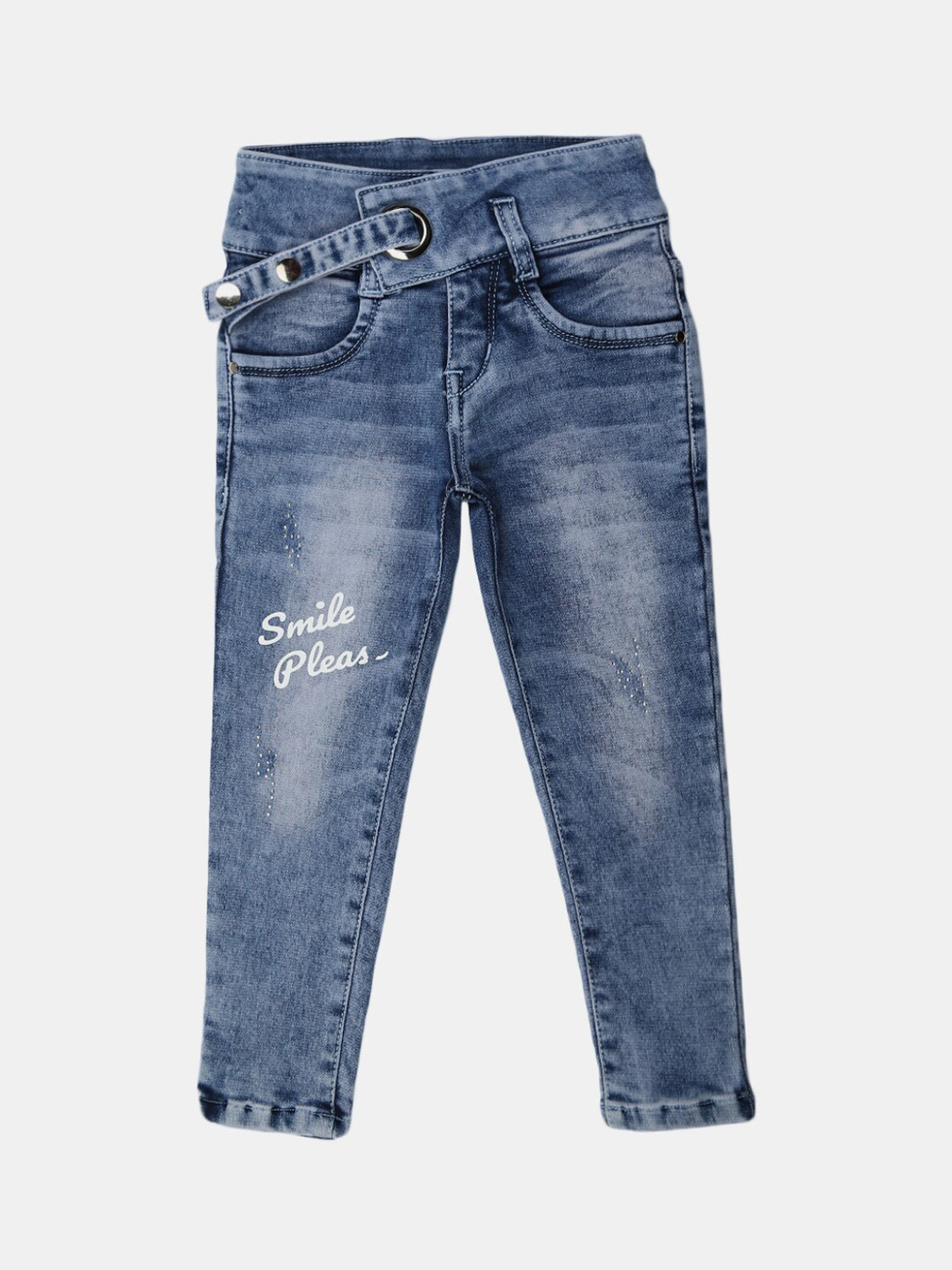 

V-Mart Girls Blue Heavy Fade Jeans