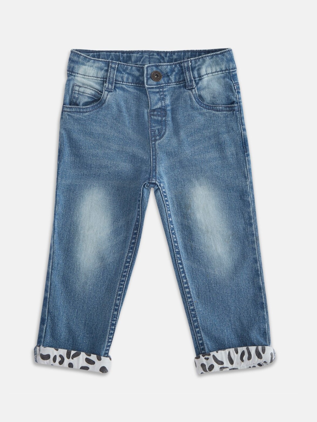

Pantaloons Baby Girls Blue Light Fade Jeans