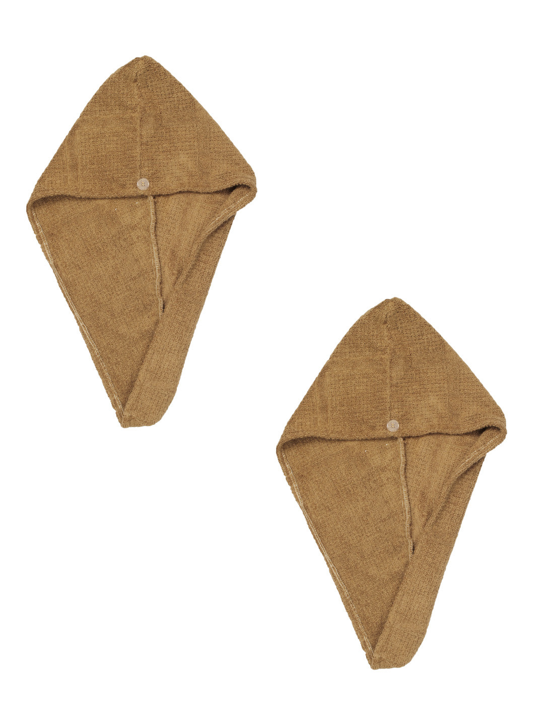 

AVI Living Set Of 2 Solid 500GSM Pure Cotton Hair Wrap Towel, Brown