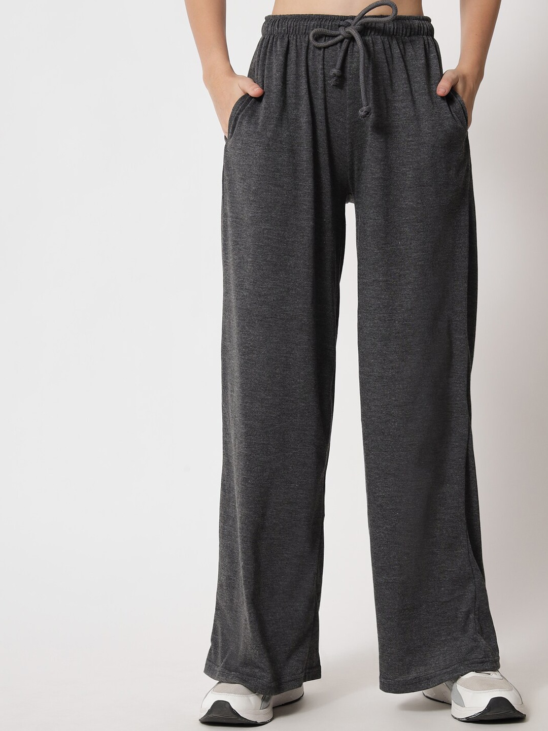 

Kotty Women Grey Relaxed High-Rise Easy Wash Trousers