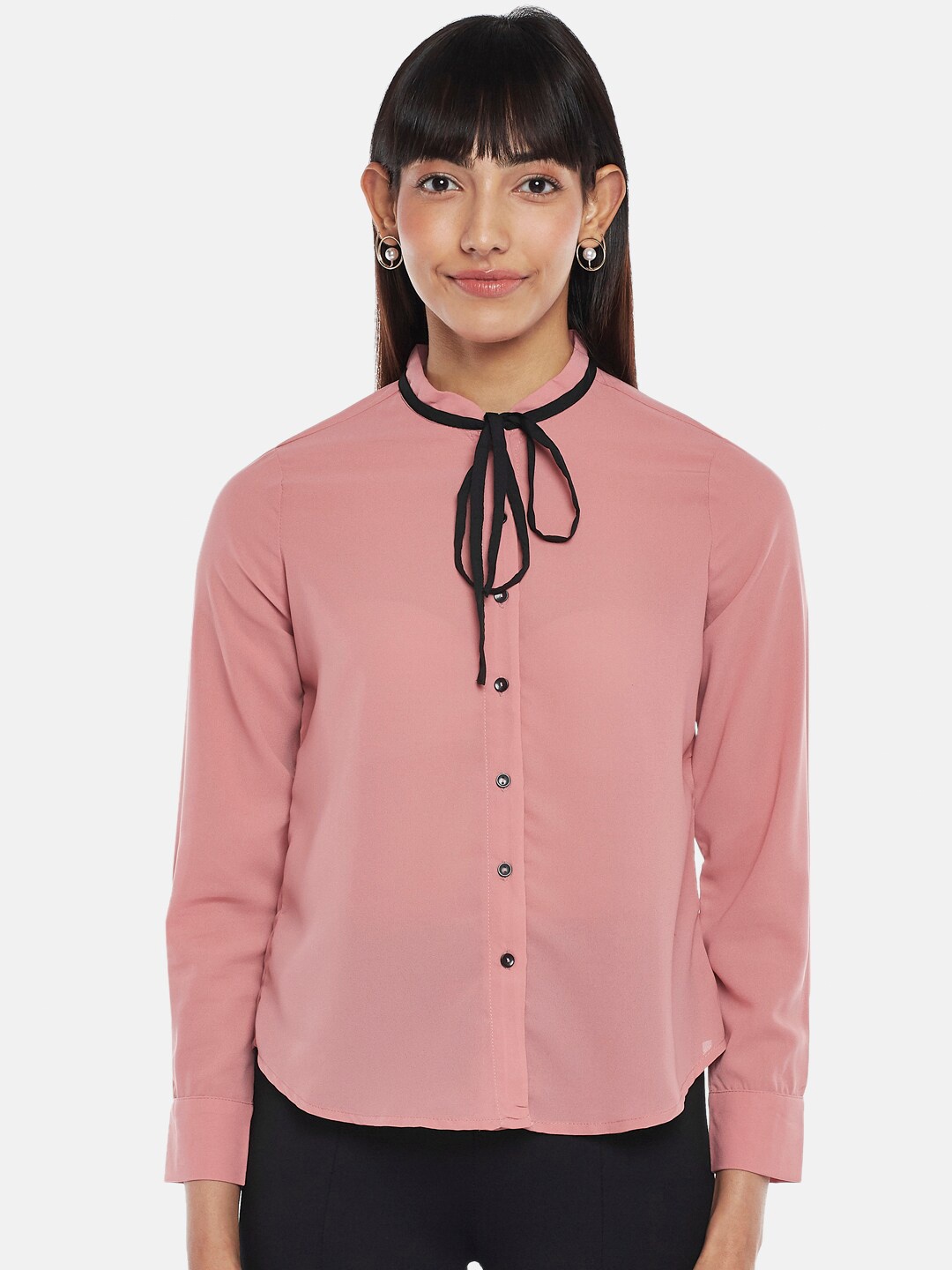 

Annabelle by Pantaloons Women Pink Formal Shirt