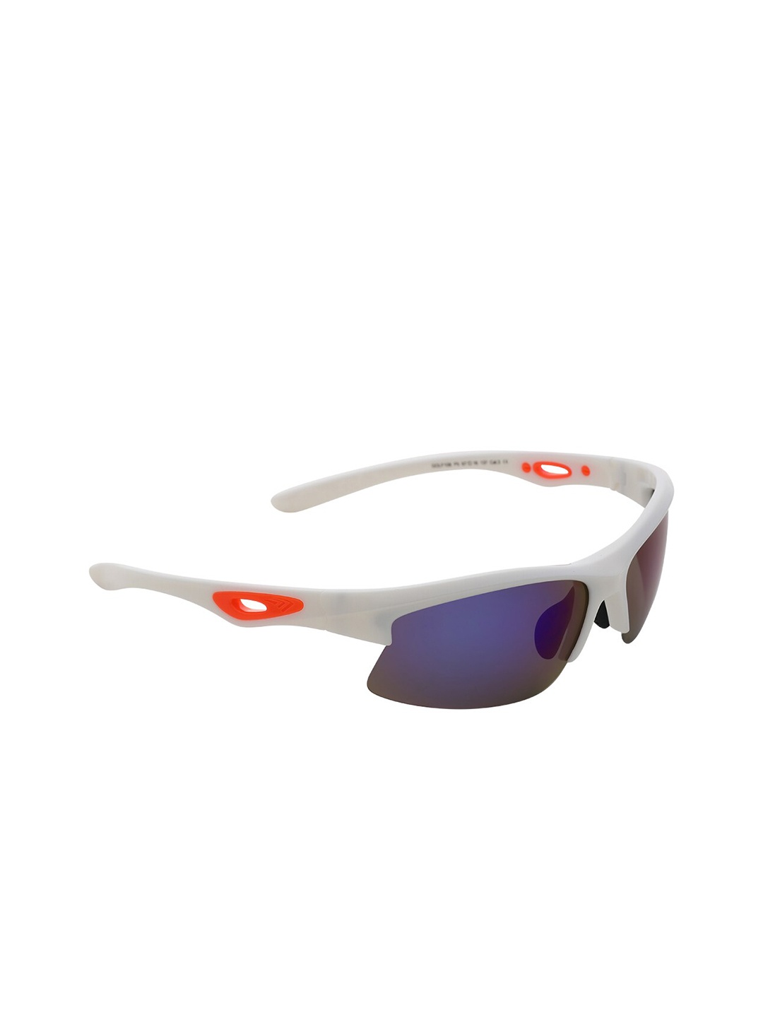 

CHARLES LONDON Men Blue Lens & White Sports Sunglasses with UV Protected Lens