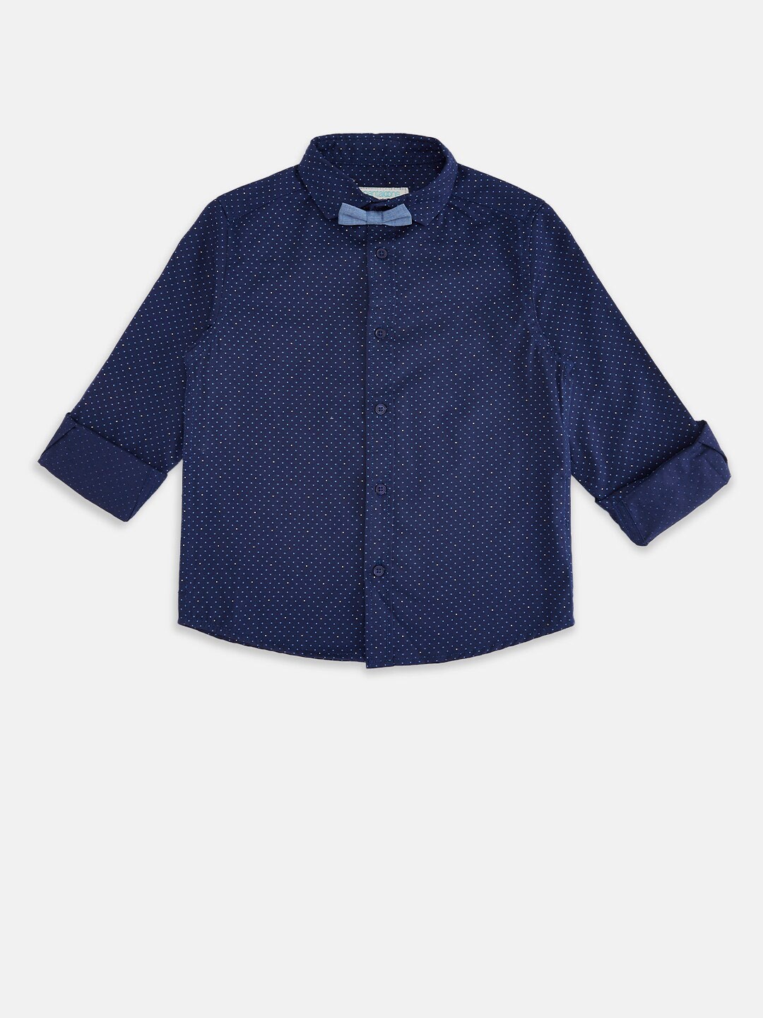 

Pantaloons Junior Boys Navy Blue Printed Casual Shirt