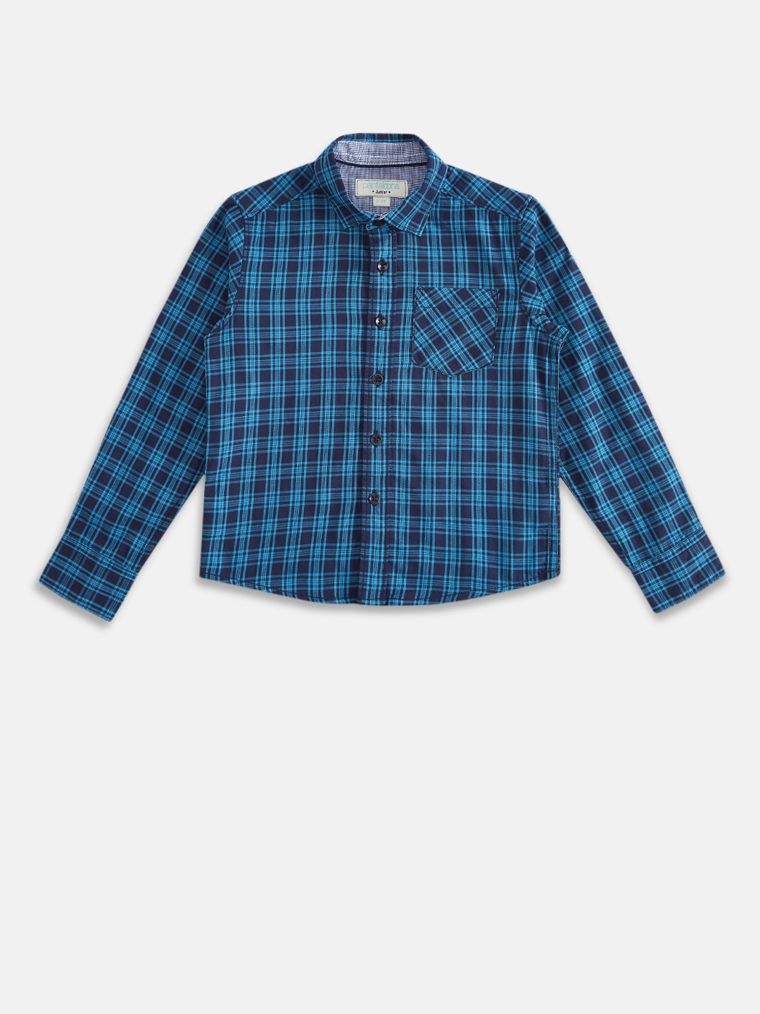 

Pantaloons Junior Boys Blue Checked Shirt