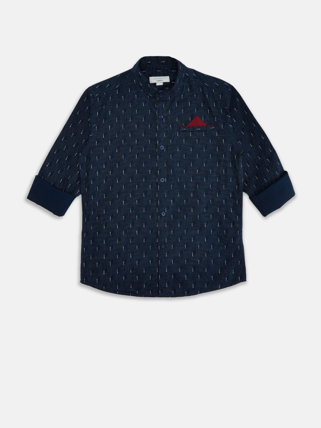 

Pantaloons Junior Boys Navy Blue Printed Casual Shirt
