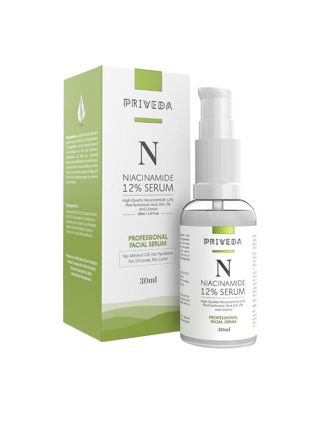 

PRIVEDA Niacinamide Face Serum 30ml, White