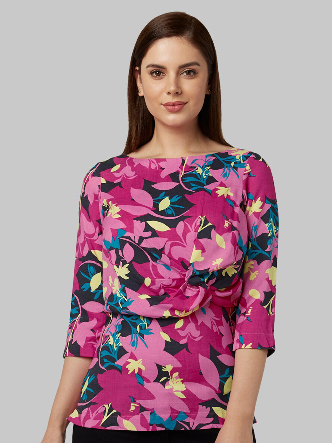 

Park Avenue Pink Floral Print Top