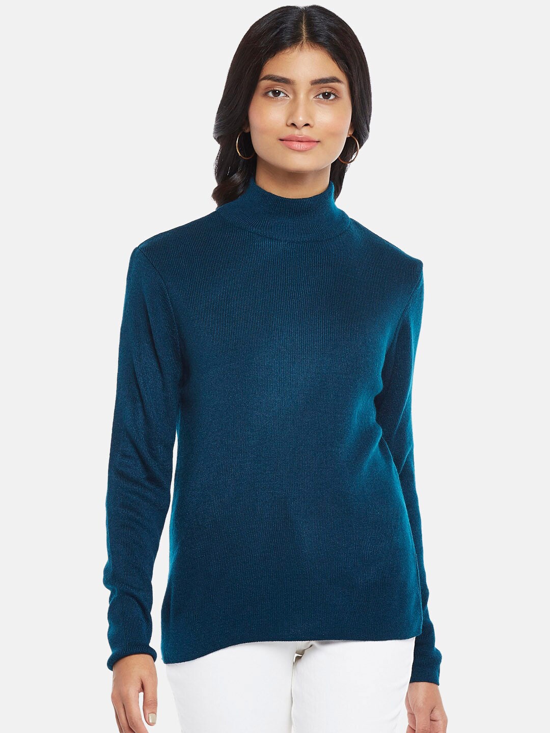 

Honey by Pantaloons Teal High Neck Top