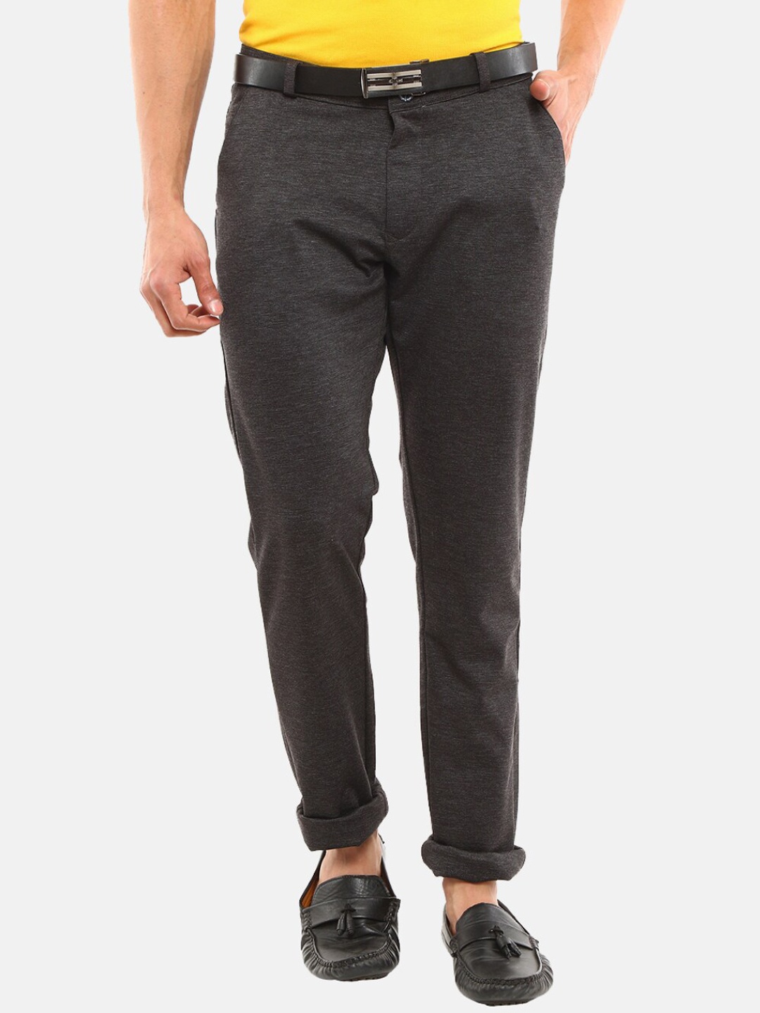 

V-Mart Men Black Classic Slim Fit Chinos Trouser