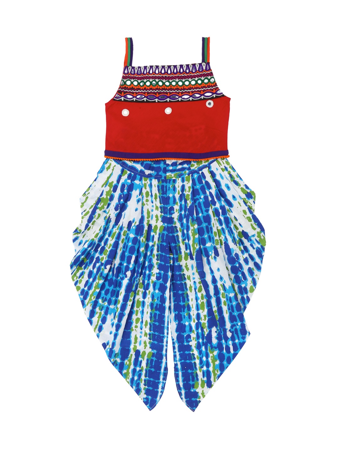 

Twisha Girls Red & Blue Printed Co-ords set