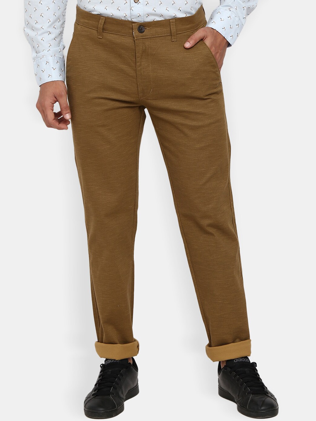 

V-Mart Men Khaki Classic Slim Fit Chinos Trousers