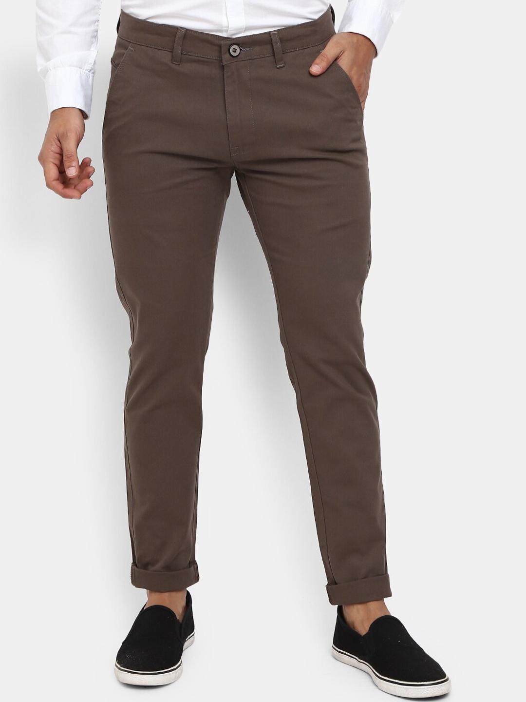 

V-Mart Men Grey Solid Classic Trousers