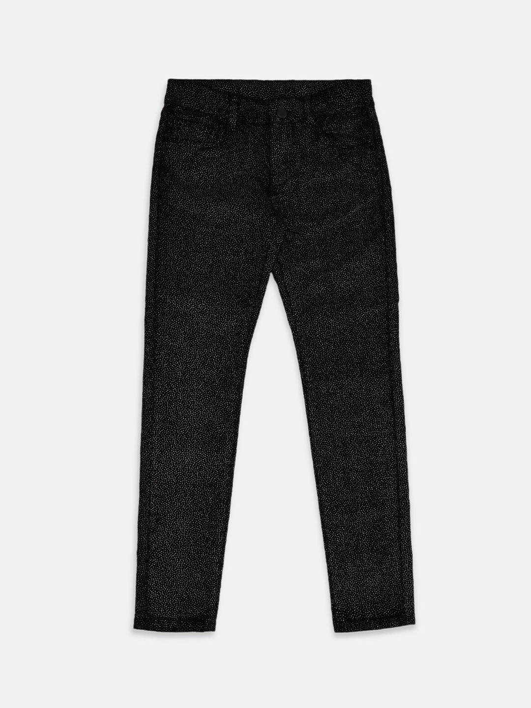 

Pantaloons Junior Girls Black Printed Cotton Trousers