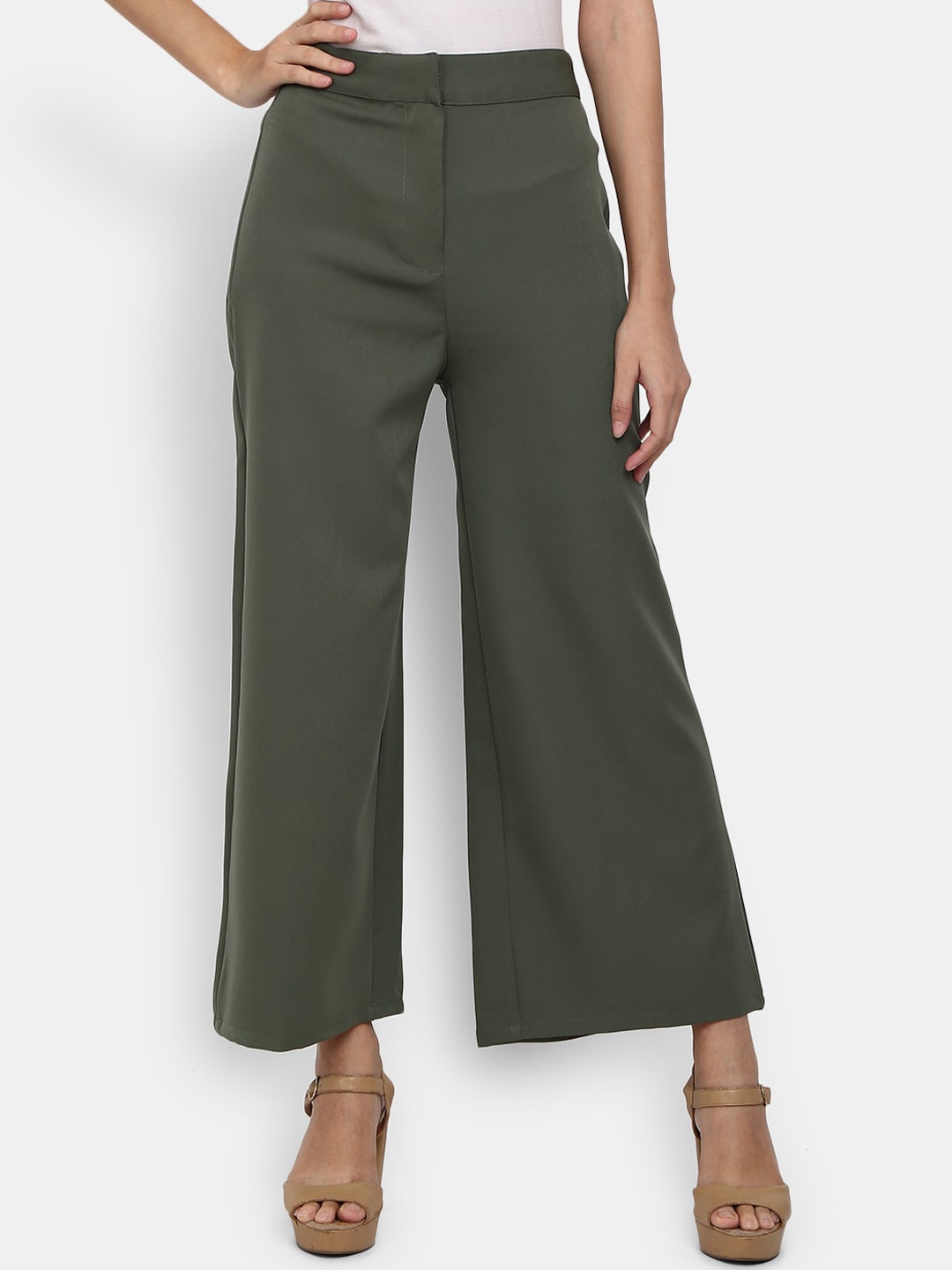 

V-Mart Women Olive Green Classic Trouser