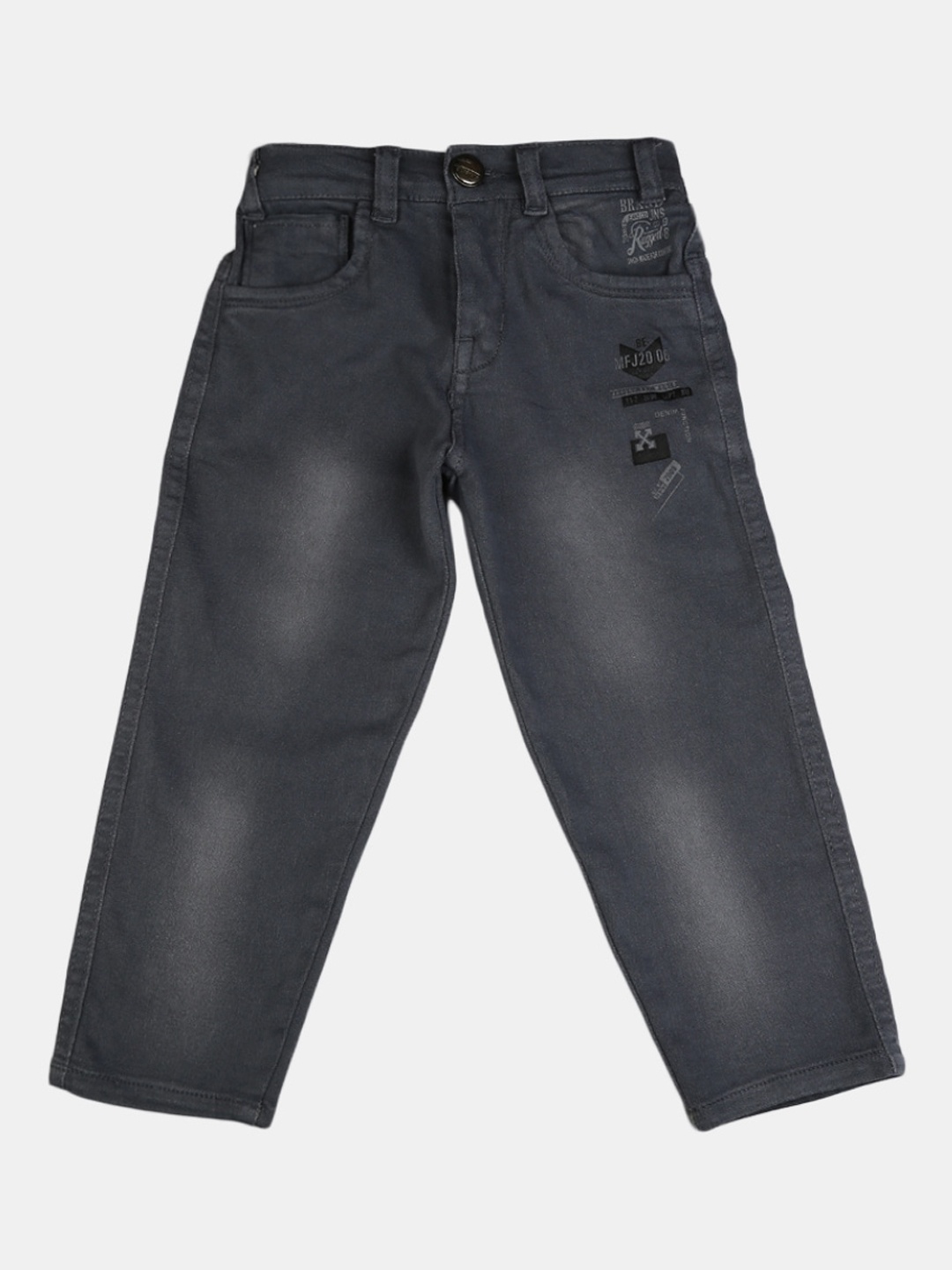 

V-Mart Boys Grey Faded Printed Classic Trousers
