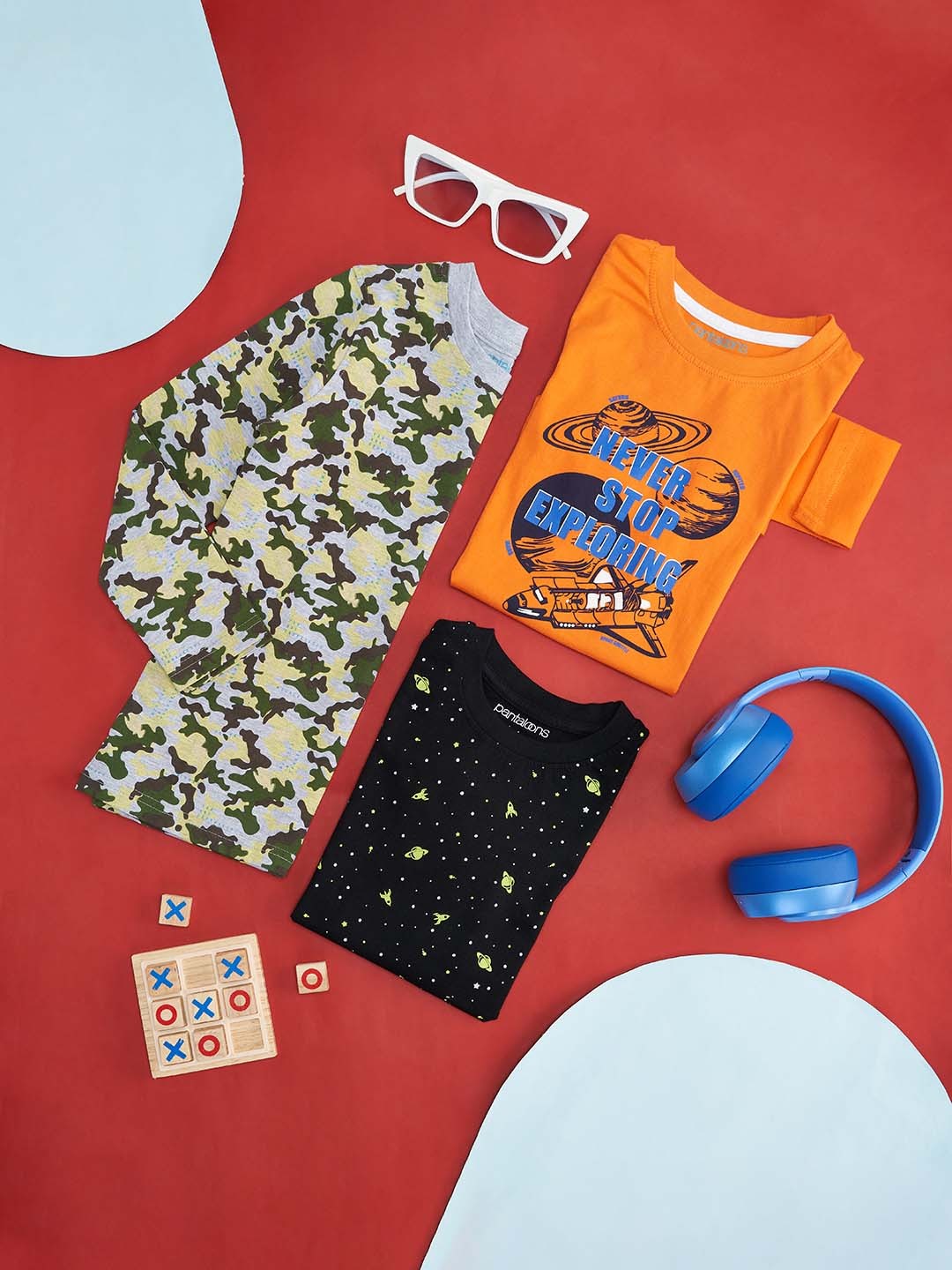 

Pantaloons Junior Boys Pack Of 3 Printed Tropical T-shirt, Green