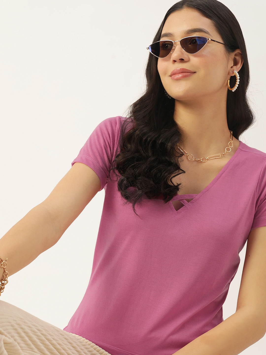 

DressBerry V-Neck T-shirt, Magenta