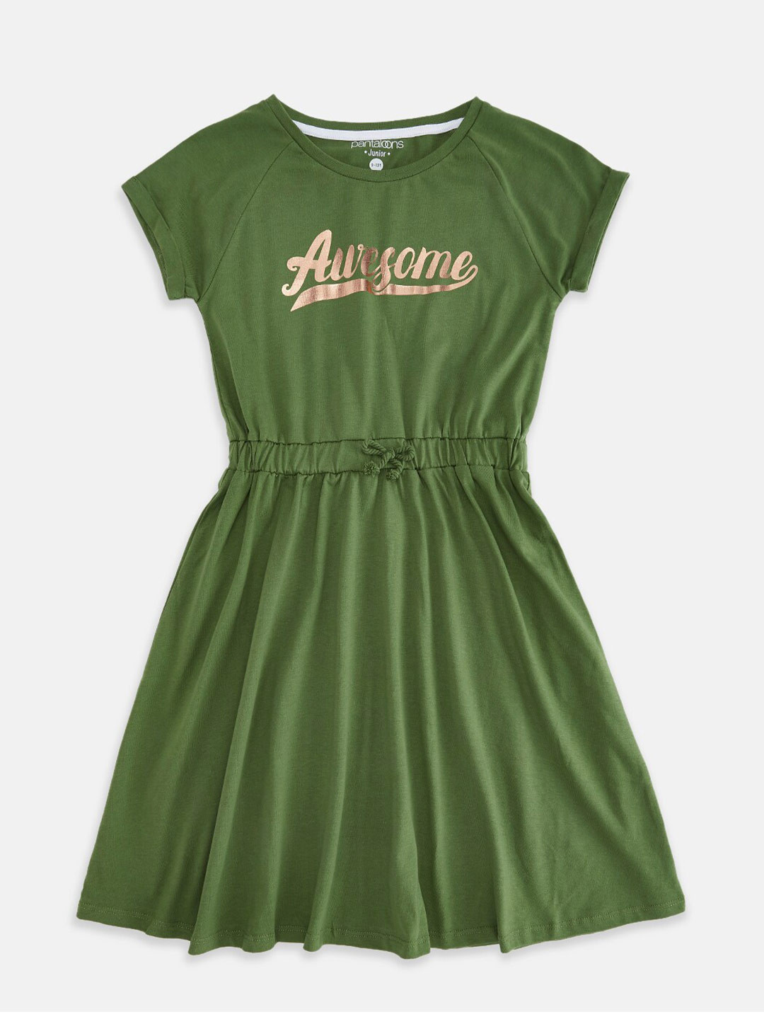 

Pantaloons Junior Girls Olive Green Dress