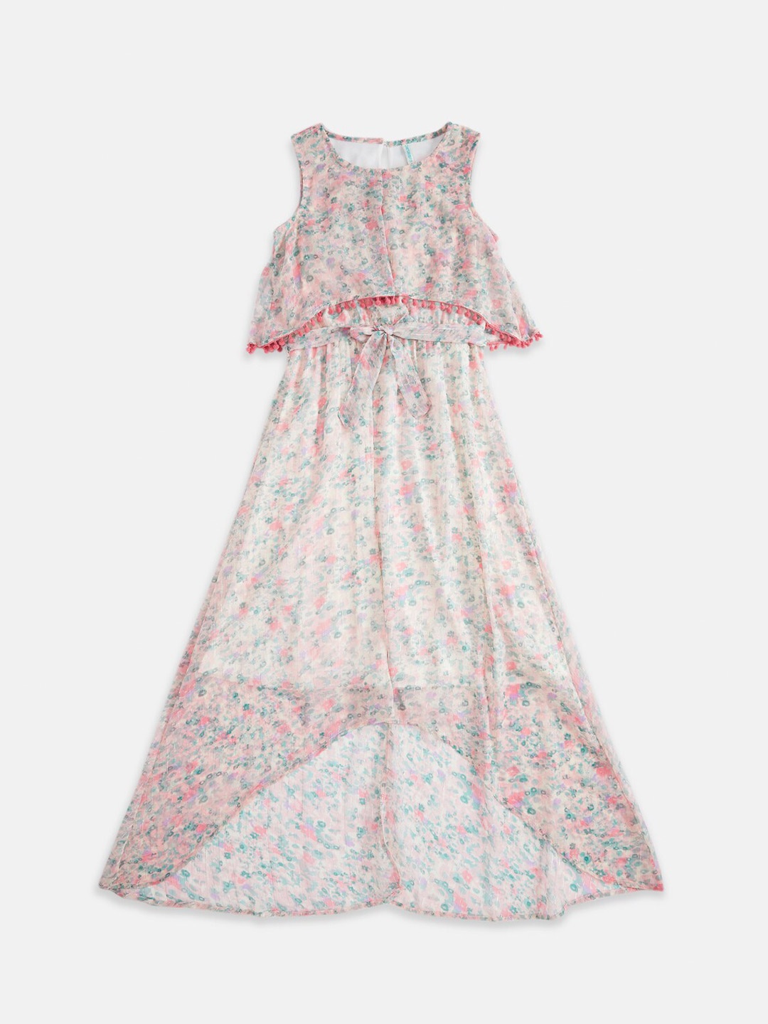 

Pantaloons Junior Green Floral Maxi Dress