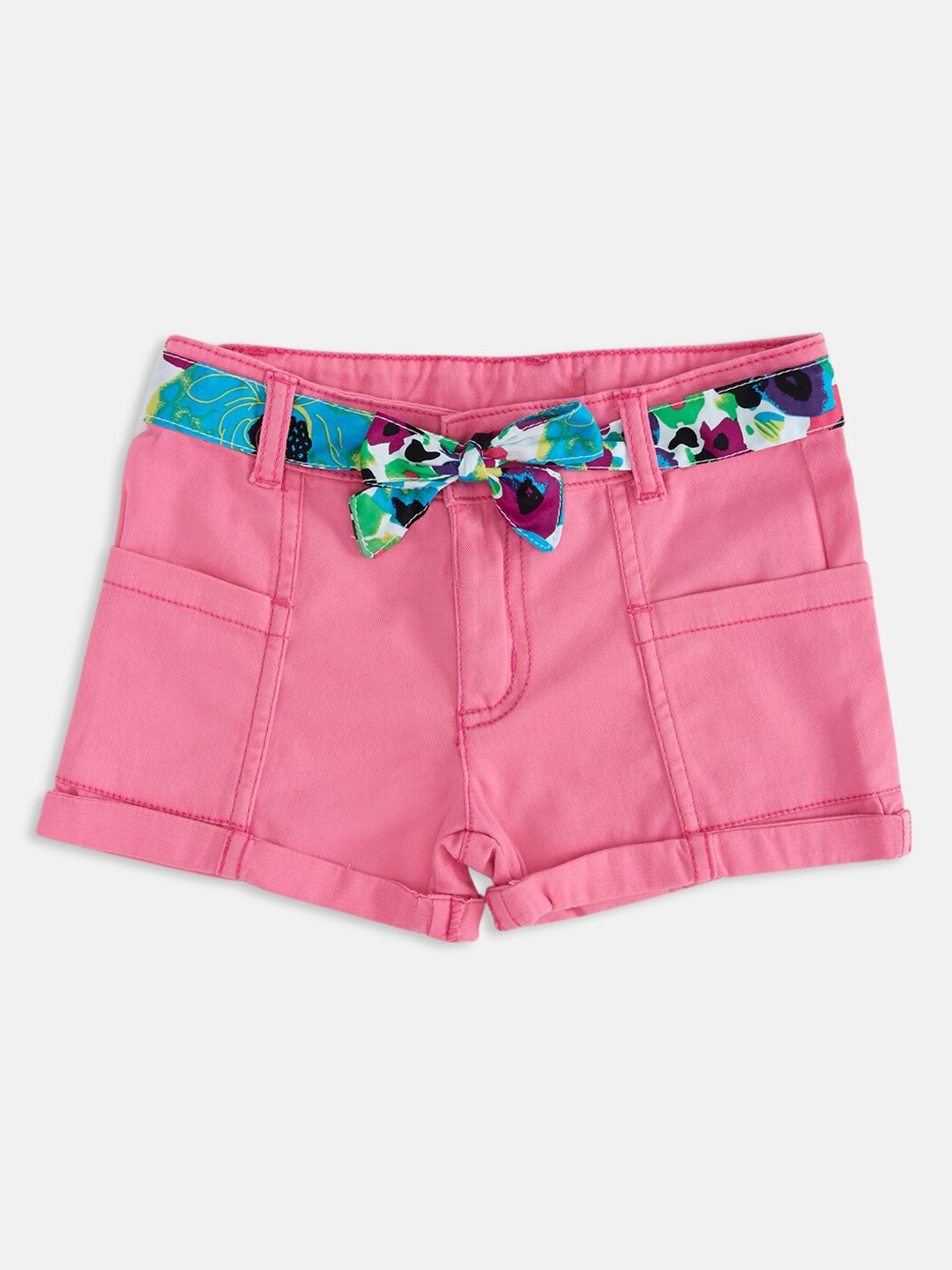 

Pantaloons Junior Girls Pink Shorts