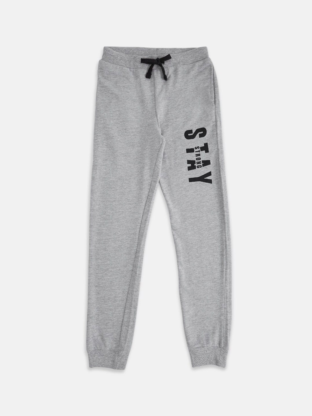 

Pantaloons Junior Boys Grey Melange Solid Cotton Joggers