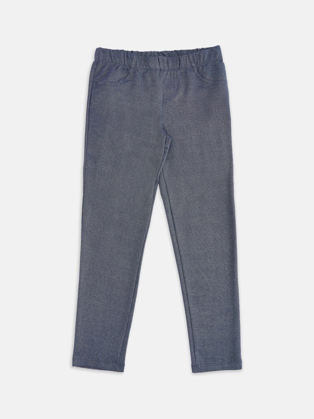 

Pantaloons Junior Girls Blue Solid Cotton Track Pants