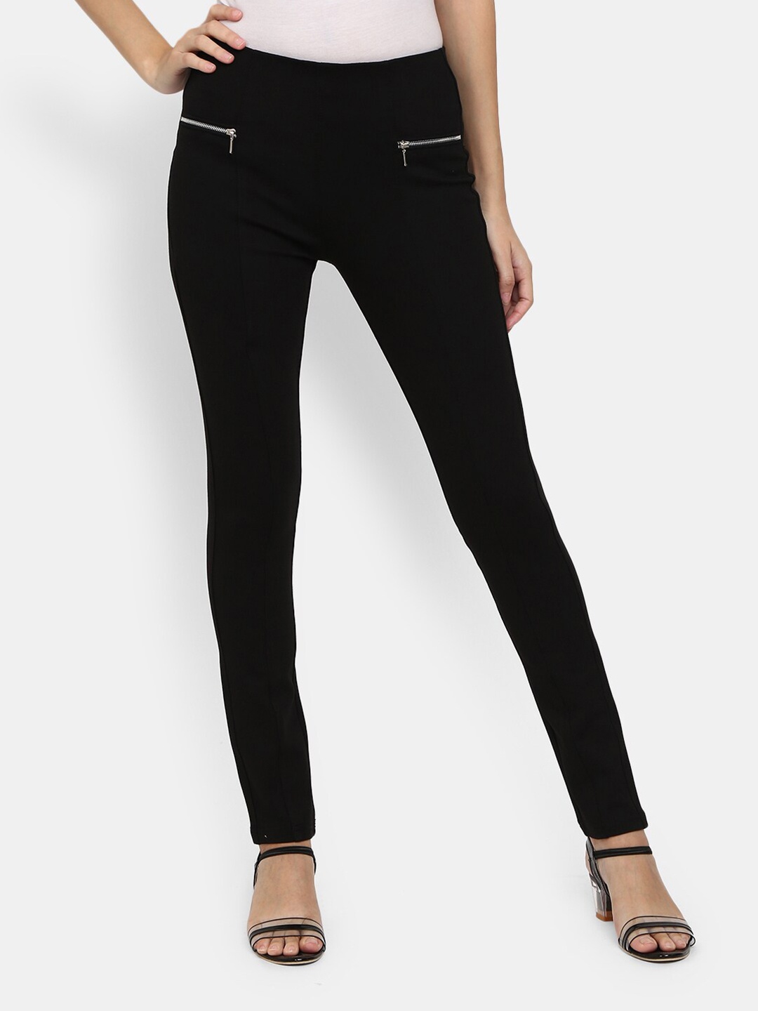 

V-Mart Women Black Solid Ankle Length Jeggings