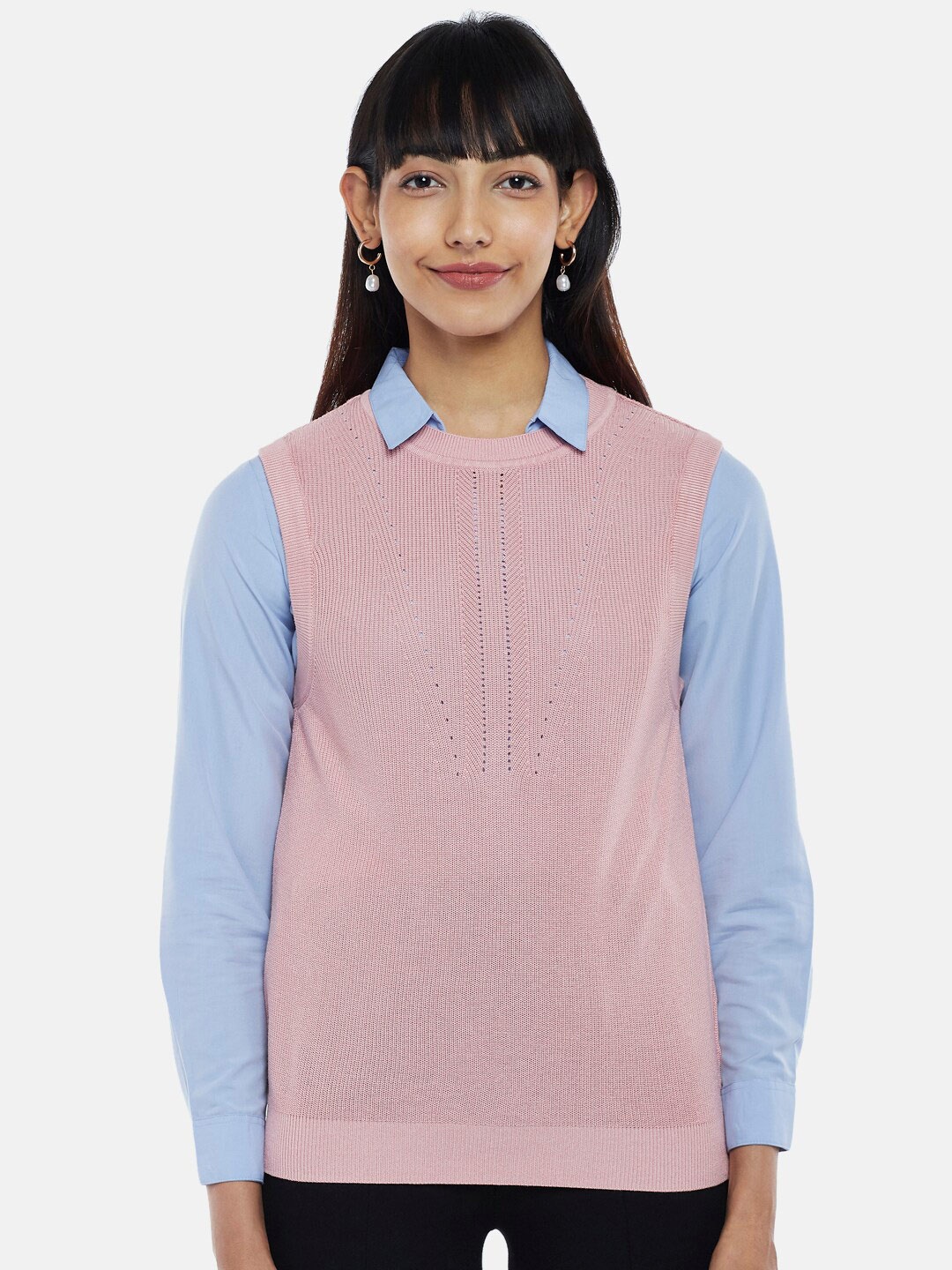 

Annabelle by Pantaloons Women Pink Sweater Pullover