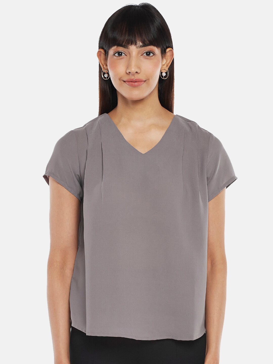 

Annabelle by Pantaloons Grey Solid Top