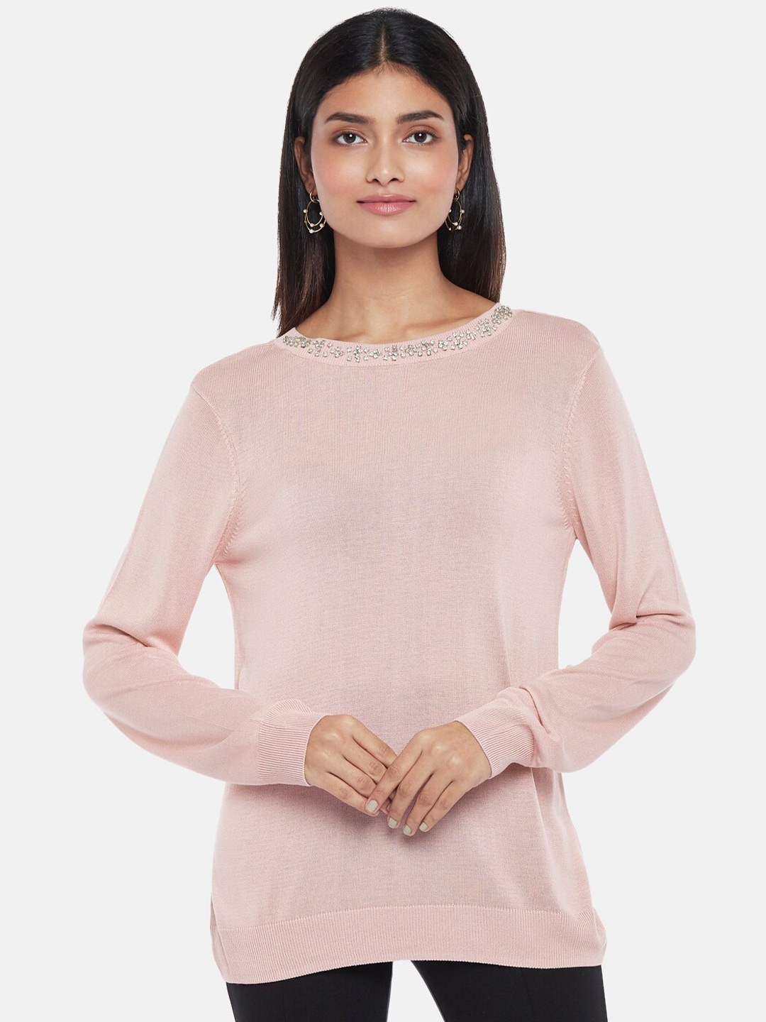 

Annabelle by Pantaloons Women Pink Long Sleeves Top