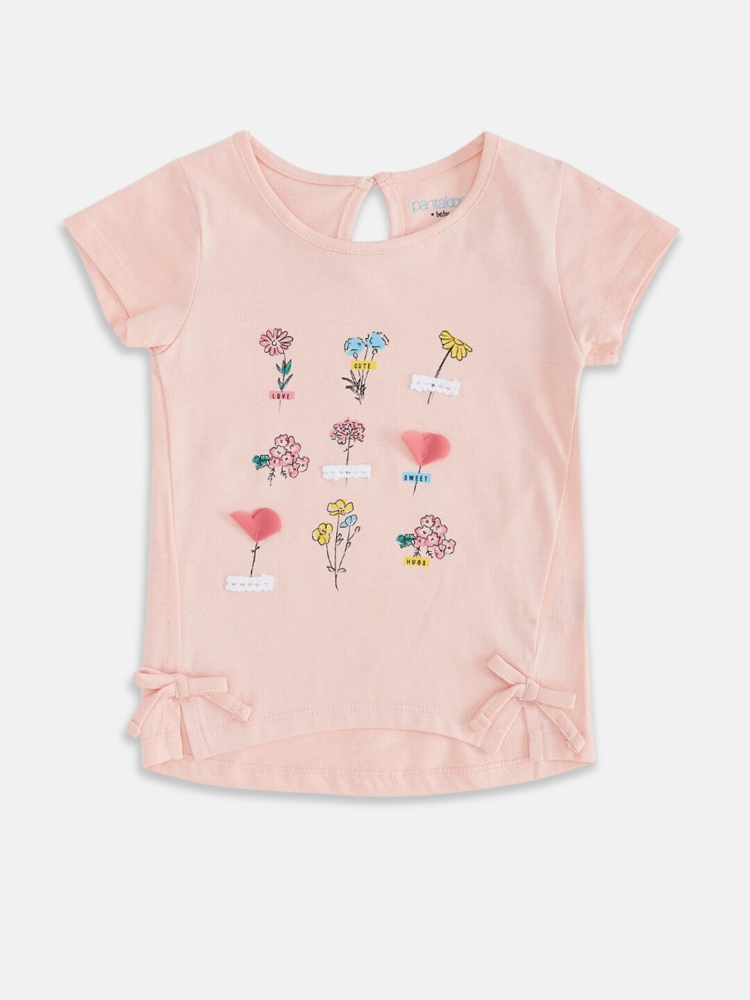 

Pantaloons Baby Girls Pink Printed T-shirt