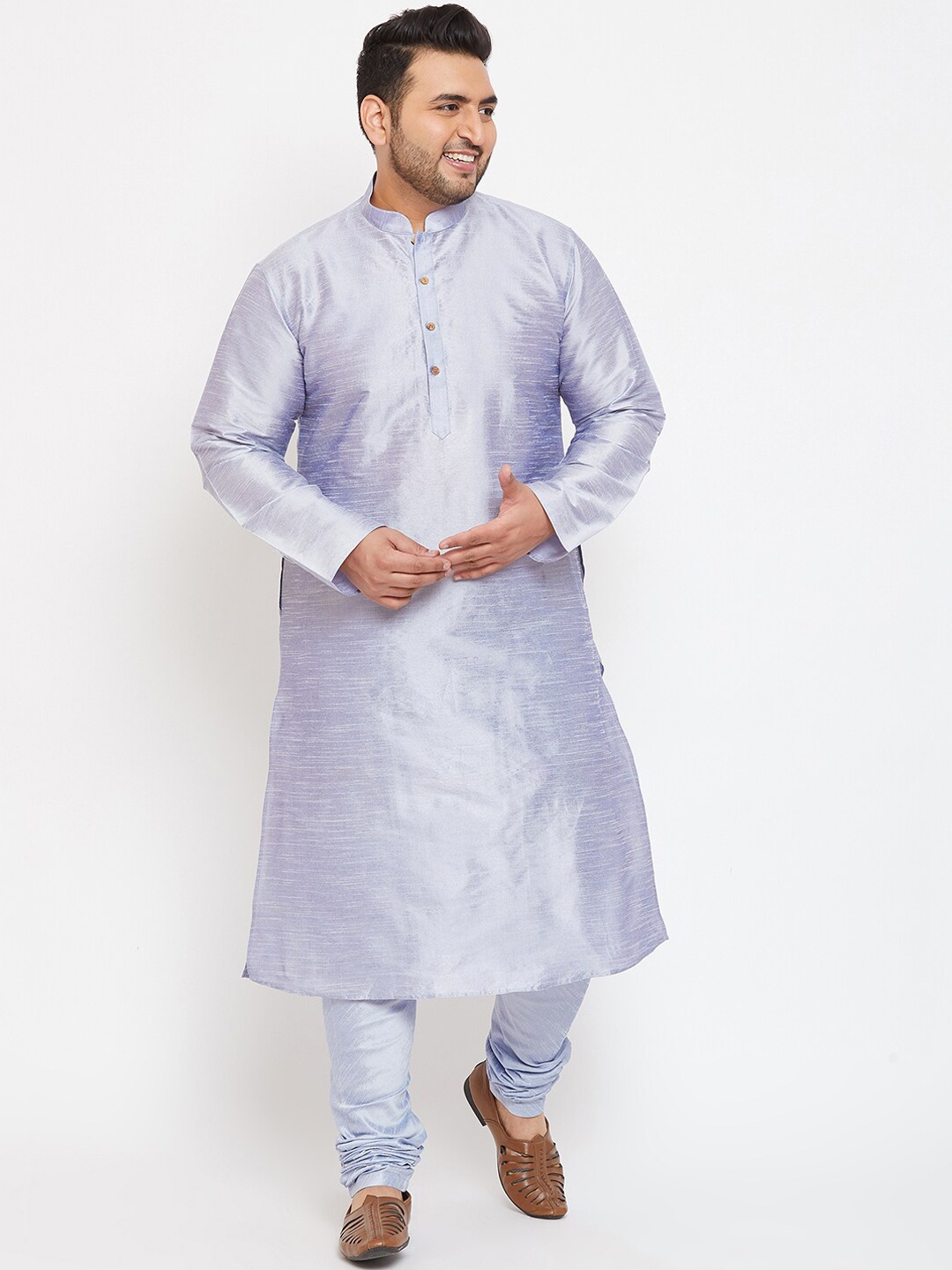 

VASTRAMAY Men Lavender Kurta with Churidar