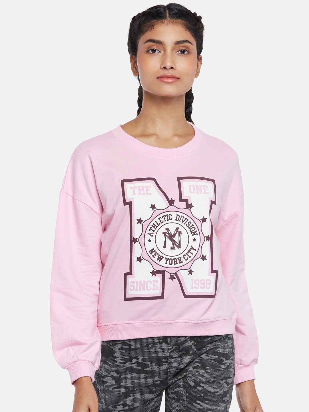 

Ajile by Pantaloons Women Purple Printed Sweatshirt