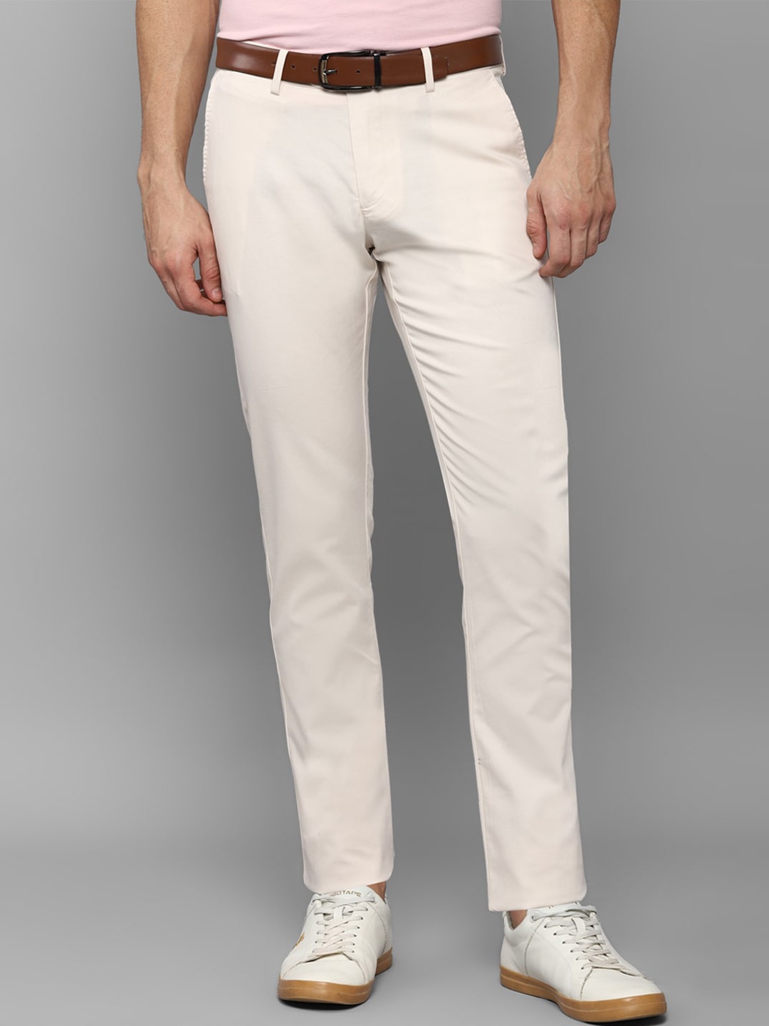 

Allen Solly Men Beige Slim Fit Trousers